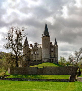Classic medieval Castle of Veves in Belgium