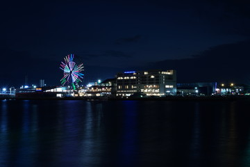 福岡西地区海岸風景の夜景