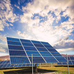 Station with solar panels