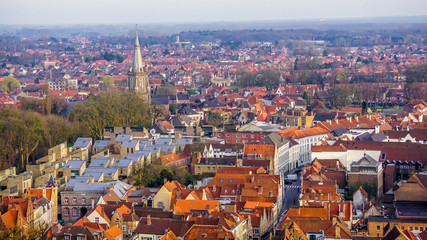 Obraz premium View over Bruges, Belgium from the Belfry
