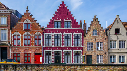 Fototapeta na wymiar Iconic architecture and buildings in Bruges, Belgium