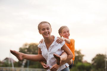 Fototapeta premium Two teenage girls