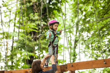 Children in a adventure playground