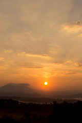 Landscape photo sunset sky