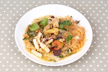 Japanese food,Sukiyaki in semi-dry style as fried mixed vegetable .