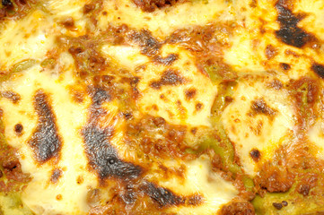delicious Italian lasagna with tomato, bechamel and cheese
