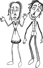 Sad and joyful masks