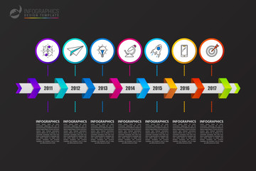 Timeline infographic. Modern design template with icons