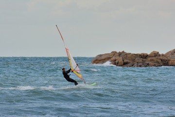 Planche à voile en Bretagne © aquaphoto