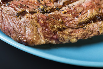 Steak on plate