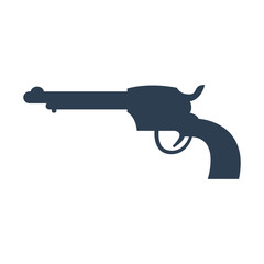 Revolver icon on white background.
