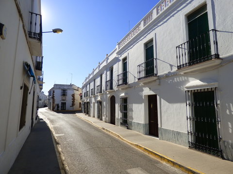 Villanueva del Fresno. Pueblo de Badajoz en Extremadura, España