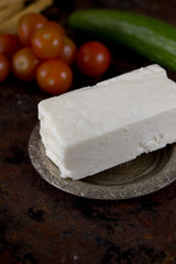 Natural and organic indian cheese paneer,