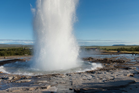 Strokkur geysir eruption, Iceland