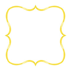 Yellow watercolor grunge frame