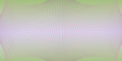 lilac intertwined lines on a green gradient
