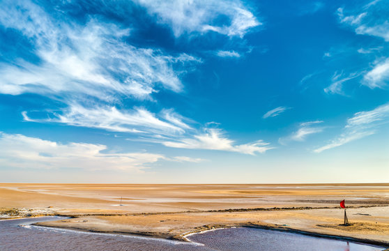 Chott el Djerid, a dry lake in Tunisia