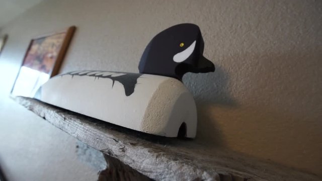 a duck decoy carving