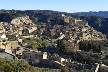 Obraz premium Viaje a la ciudad de Alquezar Aragon España
