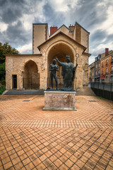 The monument of baptism near Saint Remi church in Reims, France