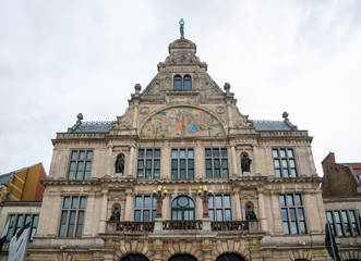 Fototapeta na wymiar Royal Dutch Theater on Sint-Baafsplein. Ghent, Belgium