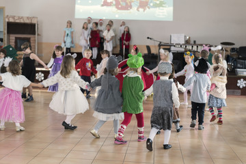 Children on holiday in kindergarten
