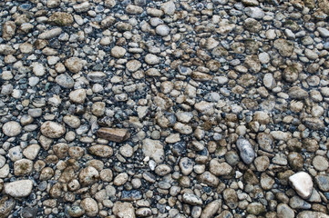 Small stones under water