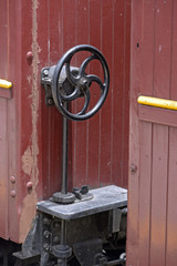 Detail of old steam train wagon