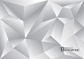 Silver polygonal background, vector illustration, Gray abstract texture, wallpaper, cover, Business flyer template, book layout, advertisement, print media
