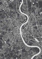 Cologne city plan, detailed vector map - obrazy, fototapety, plakaty