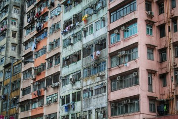 Obraz premium Domy w Hongkongu