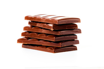 chocolate bar isolated on white background