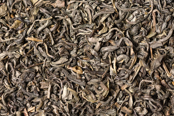 Green tea texture close up