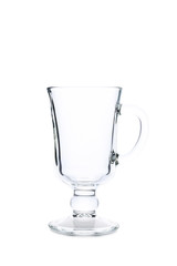 Empty glass isolated on a white