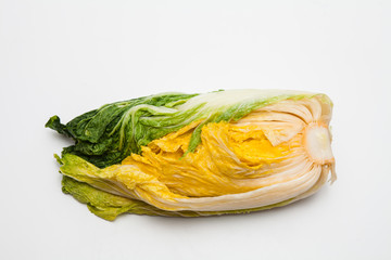 Salt cabbage for making kimchi isolated
