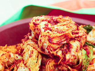 Making many of kimchi in south korea 