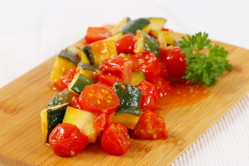 pile of grilled vegetables