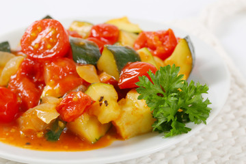 plate of grilled vegetables