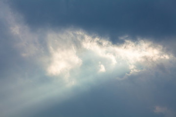 Obraz premium Sunbeam over the sky in heaven