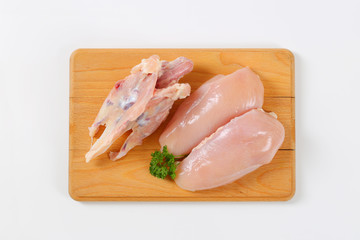 raw turkey breasts and chest