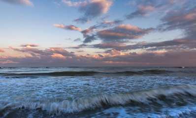 Maritime landscape, sundown in Italy