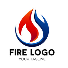 Abstract Fire Logo Stock Vector