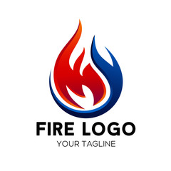 Abstract Fire Logo Stock Vector