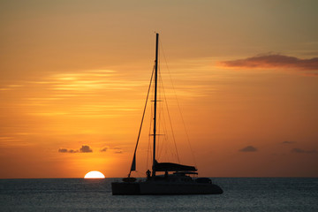 Sunset and Boat