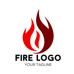 Abstract Fire Logo Stock Vector