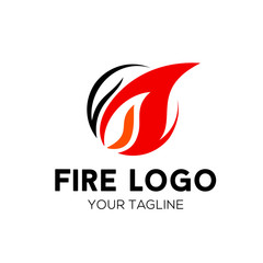Abstract Fire Logo Stock Vector