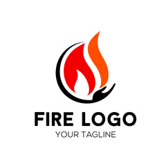 Abstract Fire Logo Stock Vector