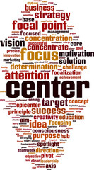 Obraz premium Center word cloud
