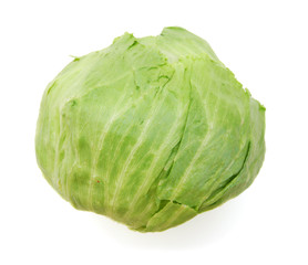 Fototapeta premium Iceberg lettuce isolated on white