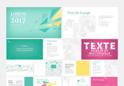 Mod&egrave;le de pr&eacute;sentation en triangle